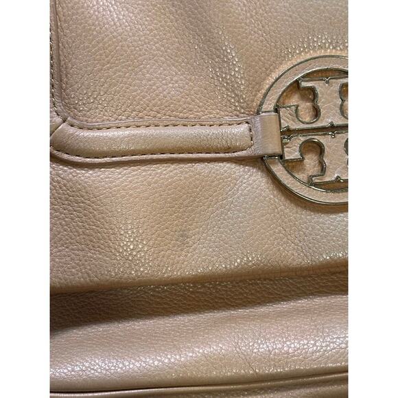 Tory Burch Amanda Pebbled Leather Foldover Crossbody Bag - Picture 3 of 8